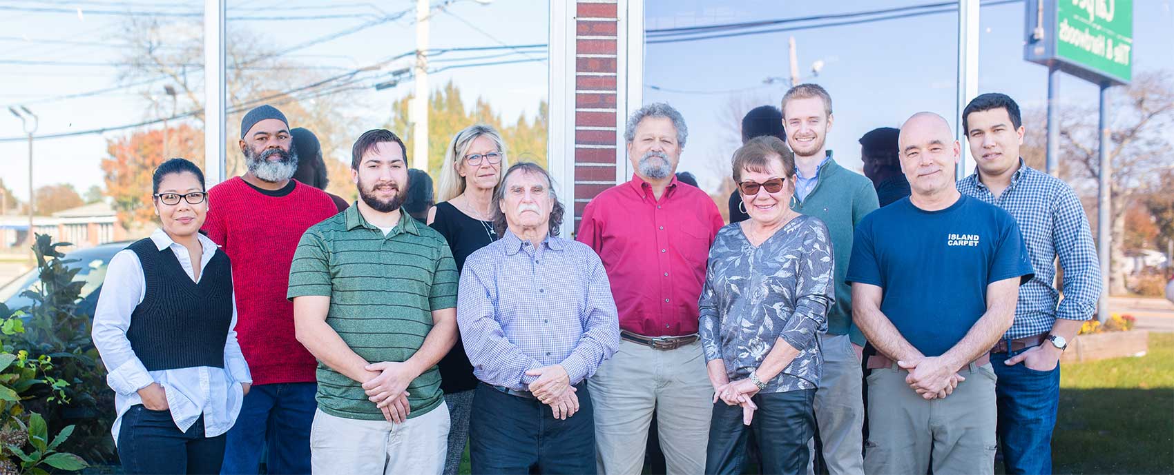 Island Carpet team photo in Middletown Rhode Island