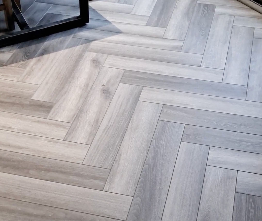 Herringbone luxury vinyl plank
