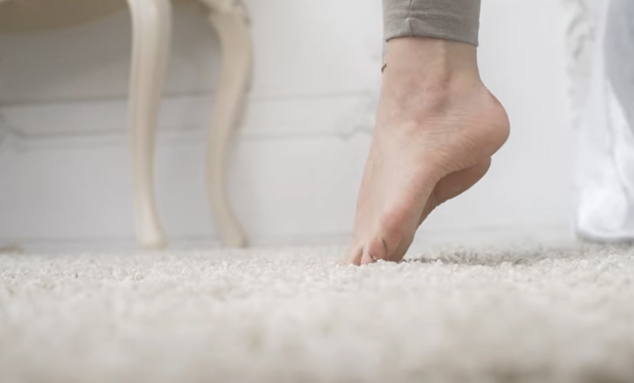 Soft bedroom carpet showing warmth and comfort underfoot