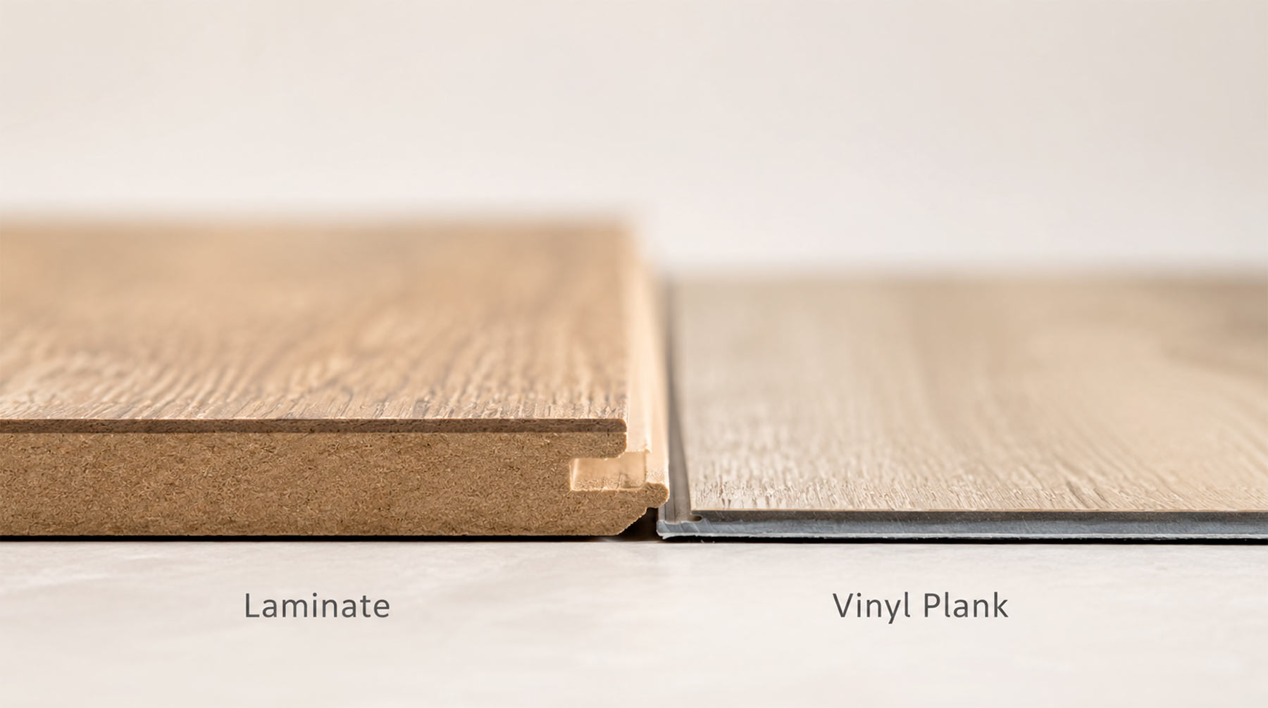 Laminate flooring installed in a home