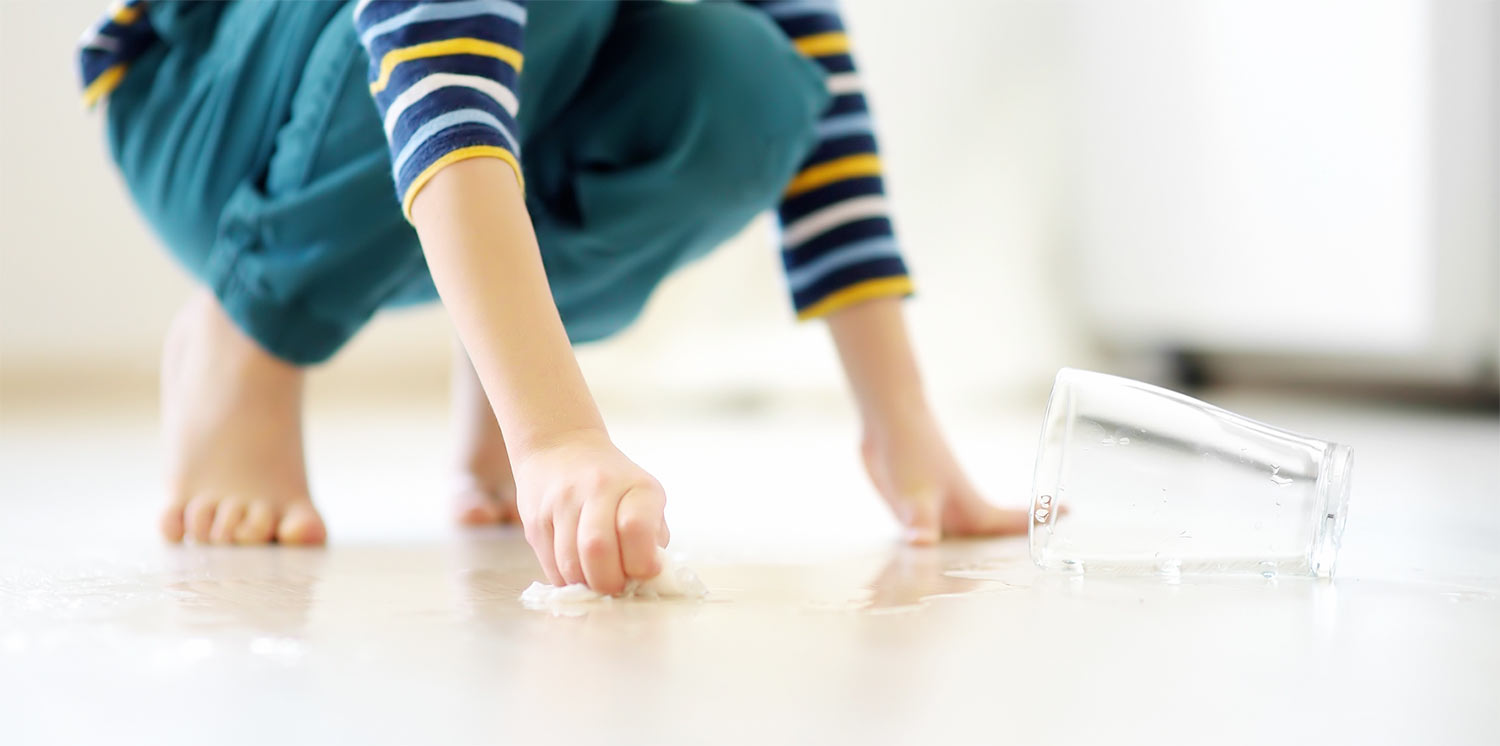 Laminate flooring installed in a home