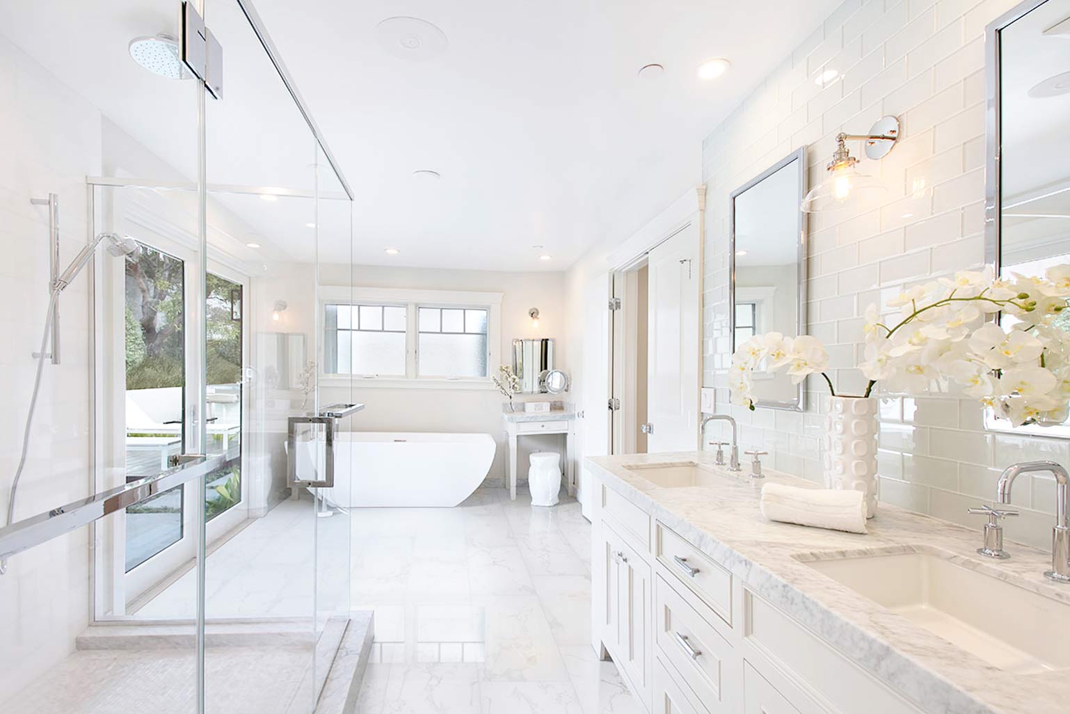 white bathroom scene