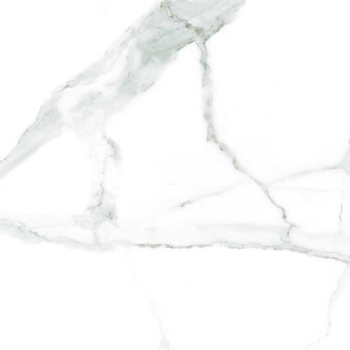 Closeup of white tile swatch with natural stone look