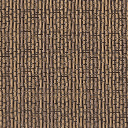 brown and gold cushioned vinyl woven pattern close up